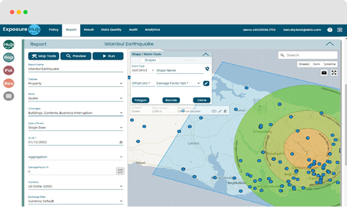 ExposureHub portfolio map